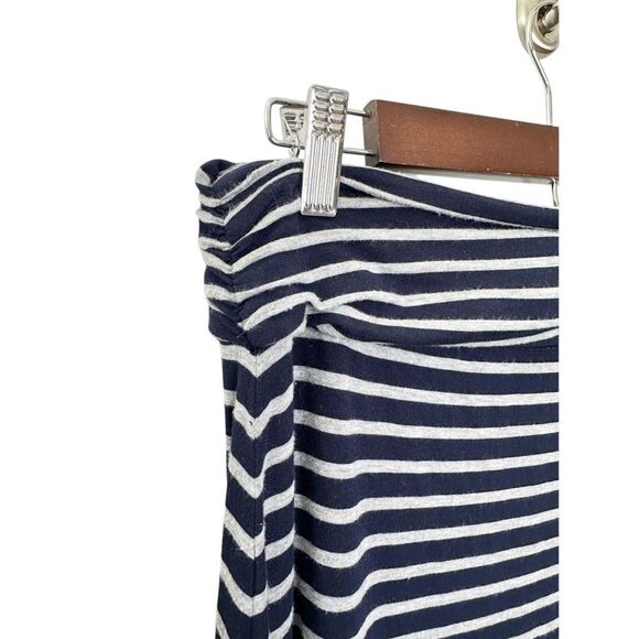 J. Crew Jersey Maxi Skirt Navy Stripe Size Medium - Picture 9 of 11